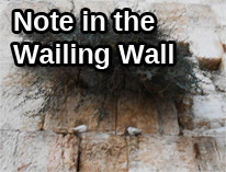 There is a tradition to write a request to God and leave notes in the wall. Periodically clean the wall of notes