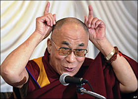 Einer der wichtigsten modernen Verträter des Buddhismus: Dalai Lama. In der Tat - eine der vergeblichsten Perskönlichkeiten in der modernen Geschichte