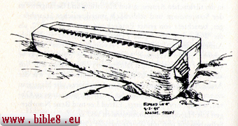 Набросок Ноева ковчега со слов жителя этой местности, который утверждал, что видел и залезал внутрь него, когда был ещё мальчиком