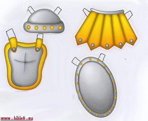 Эту картинку можно распечатать, вырезать доспехи и одеть Давида, как одел его царь Саул