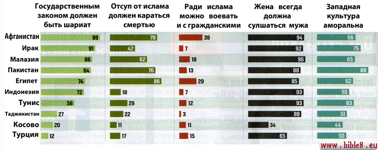 Статистика ислама. Изучения исламской идеологии. Мусульманский мир задыхается в допотопных противоречивых высказываниях своего Корана. Ислам - не религия. Ислам - агрессивная идеология разрушений. Как мусульмане видят мир