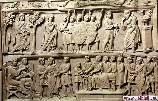 Начало страданий Христа. Работа по слоновой кости середины 4 века.